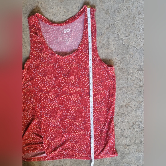 SO brand Soft Floral Red Tank top Med - Picture 7 of 9
